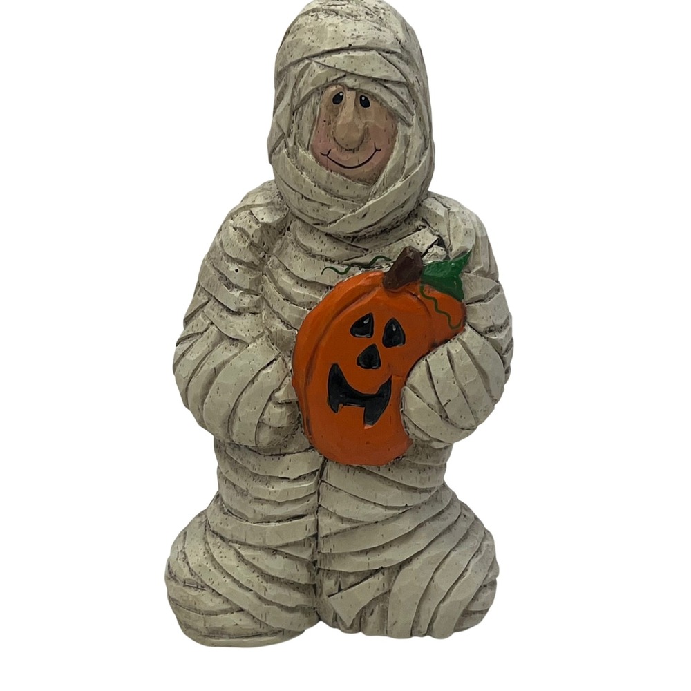 VTG Midwest Of Cannon Falls Eddie Walker Mummy Halloween Figurine With Pumpkin